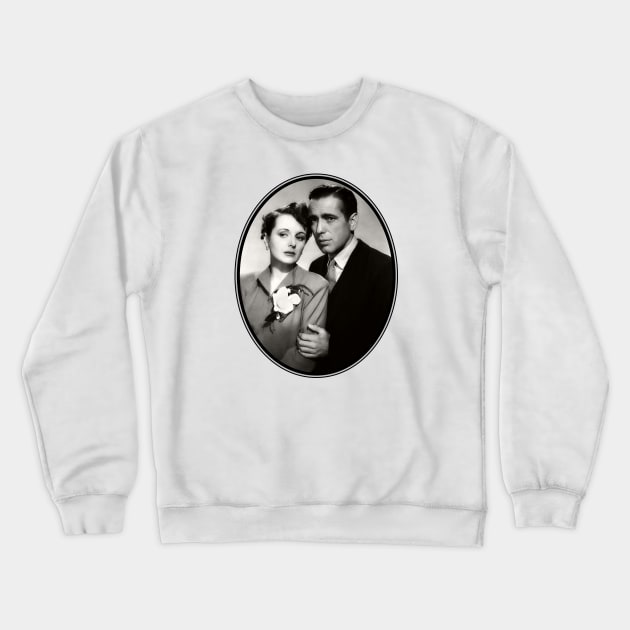 Humphrey Bogart & Mary Astor In The Maltese Falcon Crewneck Sweatshirt by Noir-N-More